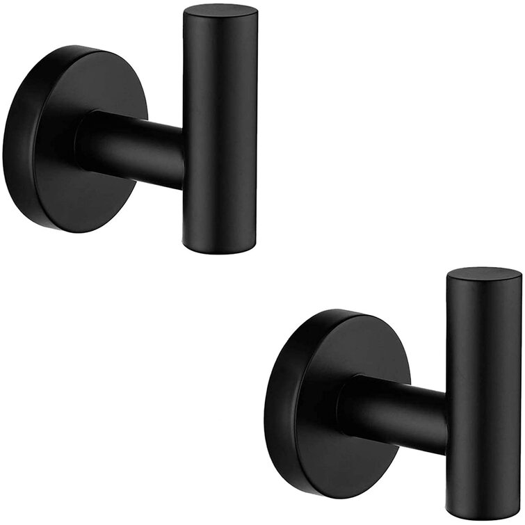 Modern black towel discount hooks